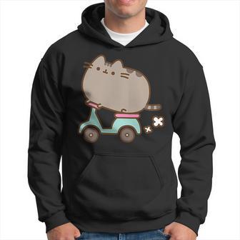 Katzen-Scooter Hoodie, Unisex Lustiges Motiv für Herren und Damen - Seseable