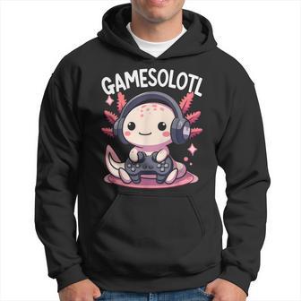 Kawaii Japanese Gamesolotl Boys Anime Manga Otaku Axolotl Hoodie - Monsterry