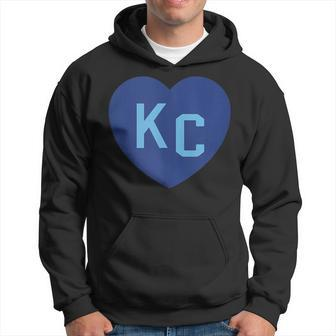 Kc Heart Kc Kansas City Kc Love Kc Powder Blue Kc 2-Letter Hoodie - Monsterry UK