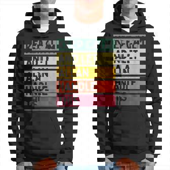 Keep Calm And Let Allan Handle This Retro Quote Hoodie - Seseable