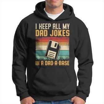 I Keep All My Dad Jokes Dad-A-Base Vintage For Father's Day Hoodie - Thegiftio UK