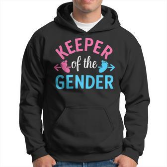 Keeper Of The Gender Cute Reveal Baby Announcement Party Hoodie - Seseable