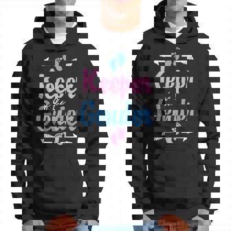 Keeper Of The Gender Cute Gender Reveal Baby Shower Hoodie - Thegiftio UK
