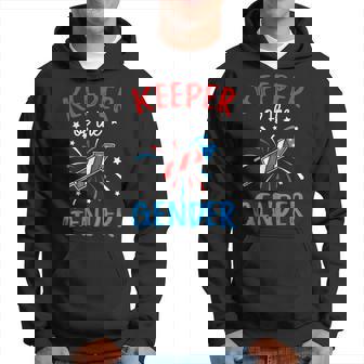 Keeper Of The Gender Reveal 4Th Of July Baby Shower Hoodie - Thegiftio UK