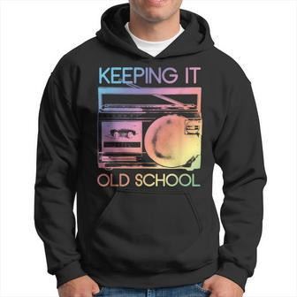 Keeping It Old School Retro 80S 90S Boombox Music Hoodie - Monsterry CA