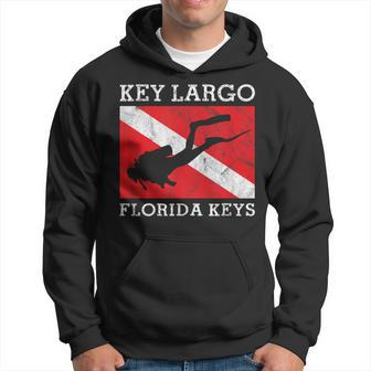 Key Largo Florida Scuba Dive Flag Souvenir Hoodie - Thegiftio UK