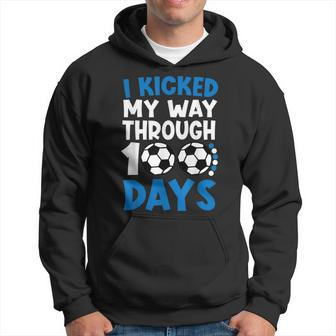 I Kicked My Way Through 100 Days Soccer 100 Days Of School Hoodie - Seseable