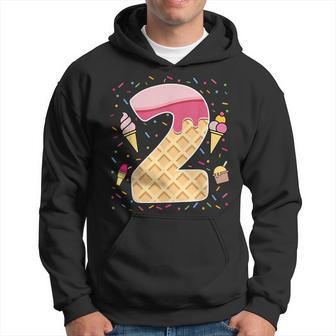 Kinder 2 Geburtstag Eis 2 Jahre Alt 2 Jungen Hoodie - Seseable