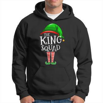 King Family Name Squad Group Matching Elf Christmas Hoodie - Seseable