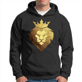 King Of The Jungle Gold King Lion Crown Hoodie - Monsterry AU