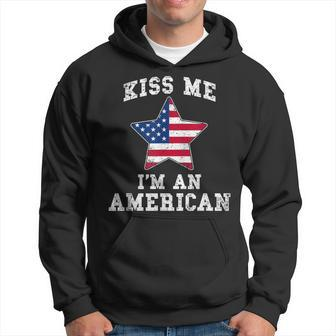 Kiss Me I'm An American Usa Citizenship Patriotic Hoodie - Monsterry