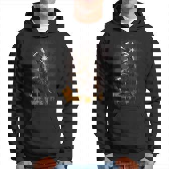 Knight Templar Kneeling Crusader Templar Warrior Of Christ Hoodie - Thegiftio