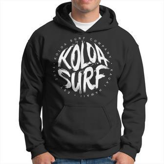 Koloa Surf Brush White Logo Hoodie - Seseable