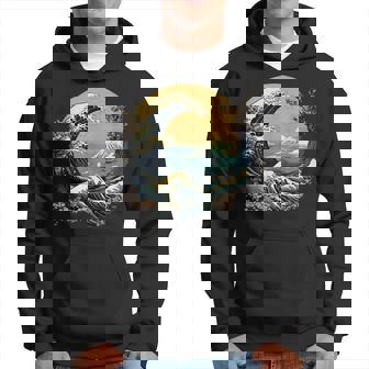 La Gran Ola Y Las Montañas Arte Japonés Kanagawa Sudadera - Regaloses