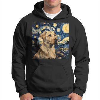 Labrador Retriever Dog Van Gogh Style Starry Night Hoodie - Seseable
