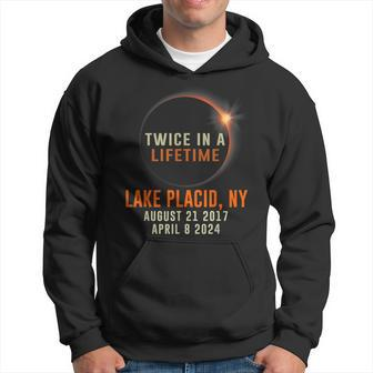 Lake Placid New York Total Eclipse 2024 Twice In A Lifetime Hoodie - Thegiftio
