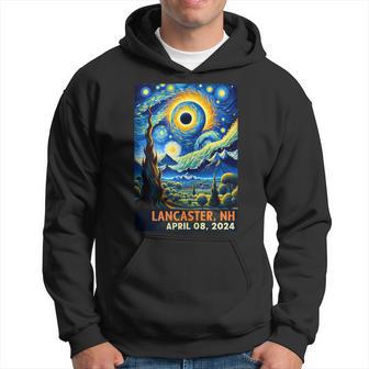 Lancaster New Hampshire Total Eclipse 2024 Starry Night Hoodie - Thegiftio UK
