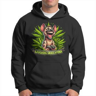 Laughing Grass Hyena Weed Leaf Cannabis Marijuana Stoner 420 Hoodie - Monsterry