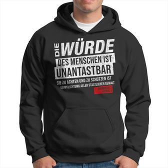 Basic Law Article 1 Die Zürde Des Menschen Ist Unantastbar Hoodie - Geschenkecke