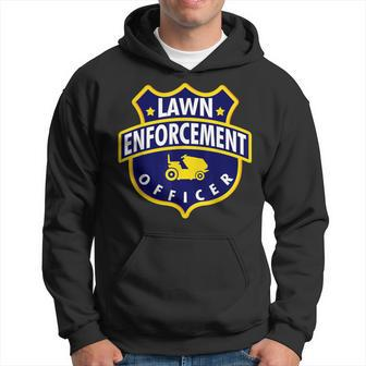 Lawn Enforcement Officer Lawnmower Police Fathers Day Hoodie - Monsterry