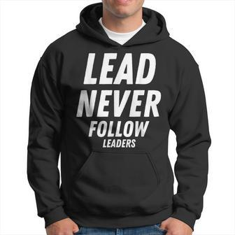 Lead Never Follow Leaders Raglan Baseball Hoodie - Monsterry DE