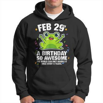 Leap Year 2024 Frog Leap Day Birthday Feb 29Th Hoodie - Seseable