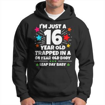 Leap Year Birthday 64Th Birthday Party Leap Day Birthday Hoodie - Thegiftio UK
