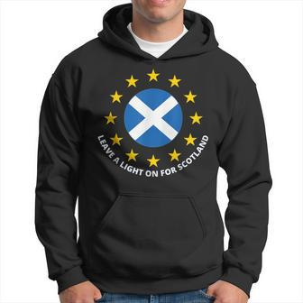 Leave A Light On For Scotland Scottish Flag And Eu Stars Hoodie - Thegiftio UK
