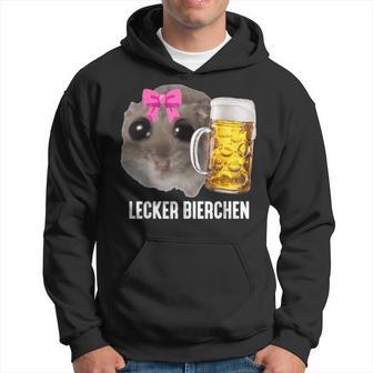 Lecker Bierchen X Sad Hamster Meme Bier Weizenbier Weißbier Hoodie - Geschenkecke