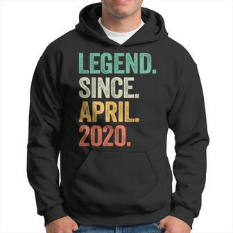 Legend Since April 2020 4Th Birthday Boy 4 Years Old Hoodie - Seseable