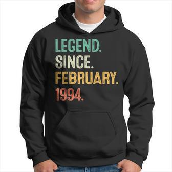 Legend Since February 1994 30Th Birthday 30 Years Old Hoodie - Seseable