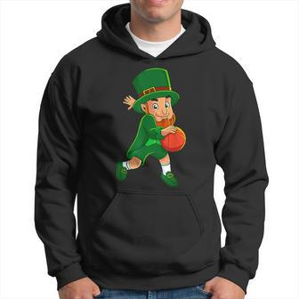 Leprechaun Basketball St Patrick's Day Boys Men Hoodie - Monsterry