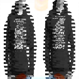 Les Hommes Naissent Egaux Motard Humour Moto Garage Cadeau Sweat à capuche - Cadeauxyz