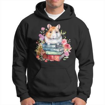 Lesebücher Buchliebhaber Hamster Und Aquarell Bücher Hoodie - Geschenkecke