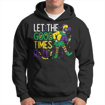 Let The Good Time Roll Jester Bead Mardi Gras Carnival Hoodie - Monsterry AU