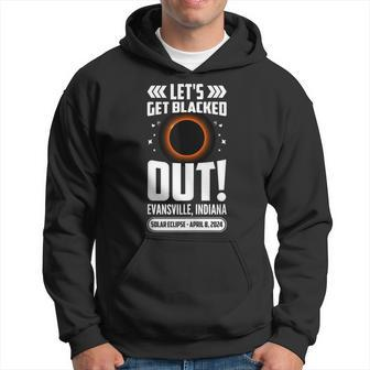 Let's Get Blacked Out Evansville Indiana Solar Eclipse 2024 Hoodie - Thegiftio UK