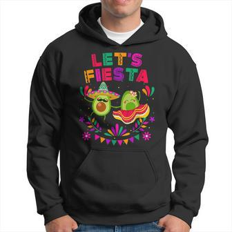 Let's Fiesta Avocado Dancing Cinco De Mayo Mexican Party Hoodie - Monsterry