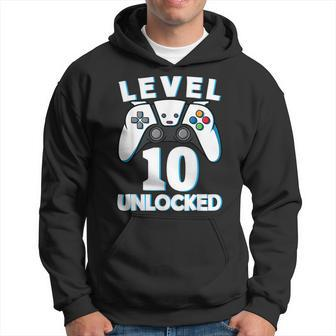 Level 10 Unlocked 10Th Birthday Gaming Gamer Boys Hoodie - Monsterry UK