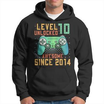 Level 10 Unlocked 10Th Birthday 10 Year Old Gamer Bday Hoodie - Seseable