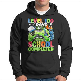 Level 100 Days Of School Completed Video Games Boys Gamer Hoodie - Seseable