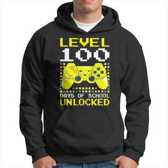 Level 100 Days Of School Unlocked Gamer Video Games Boy Girl Hoodie - Monsterry