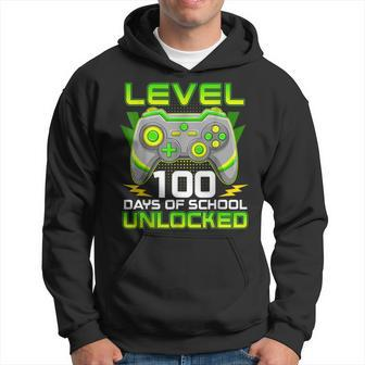 Level 100 Days Of School Unlocked Gamer Video Games Kid Boys Hoodie - Seseable