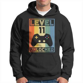 Level 11 Unlocked Video Gamer 11Th Birthday Gaming Hoodie - Seseable