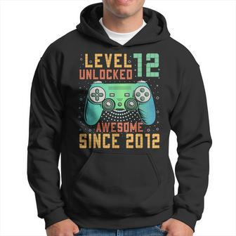 Level 12 Unlocked 12Th Birthday 12 Year Old Gamer Bday Hoodie - Seseable