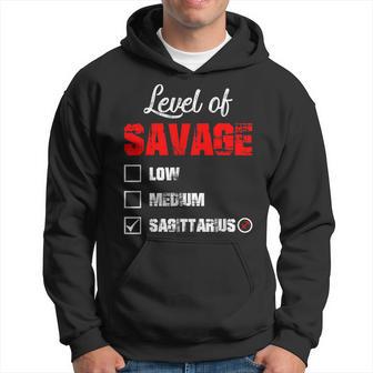 Level Of Savage Sagittarius Horoscope Happy Birthday Zodiac Hoodie - Monsterry AU