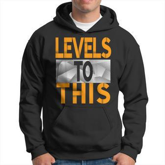 Levels To This Orange Color Graphic Hoodie - Monsterry