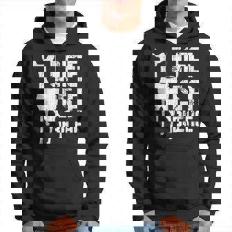 Life Is A Biche Humour Biche Chasse Citation Sweat à capuche - Cadeauxyz