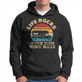 Life Rocks When Your Home Rolls Vintage Rv Hoodie - Monsterry