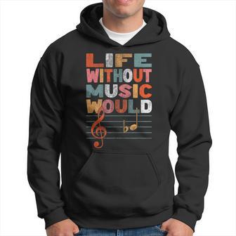 Life Without Music Would Be Flat Music Lover Hoodie - Monsterry DE