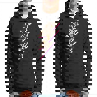 Lightening Bolt Cheetah Print Leopard Print Lightening Bolt Hoodie - Thegiftio UK